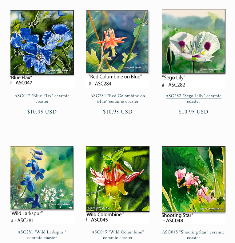 Wildflower Art & Coasters – Andy Sewell Fine Art