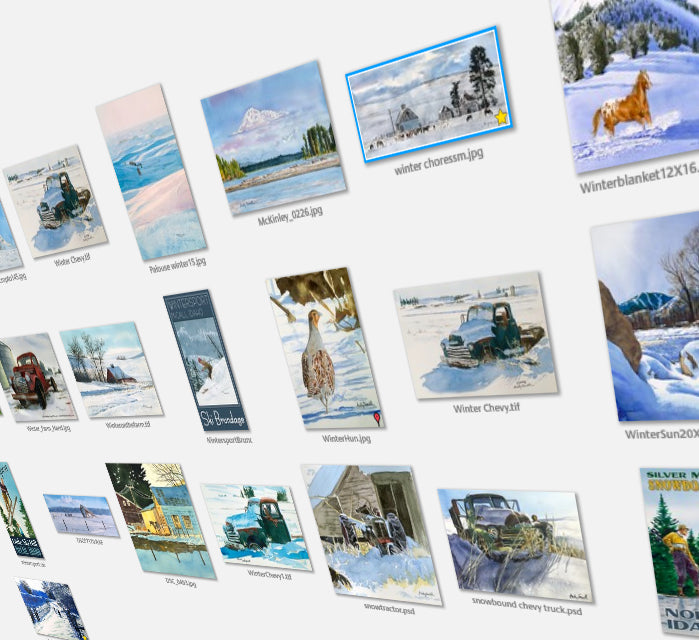 Wintery and Snowy Art Prints!