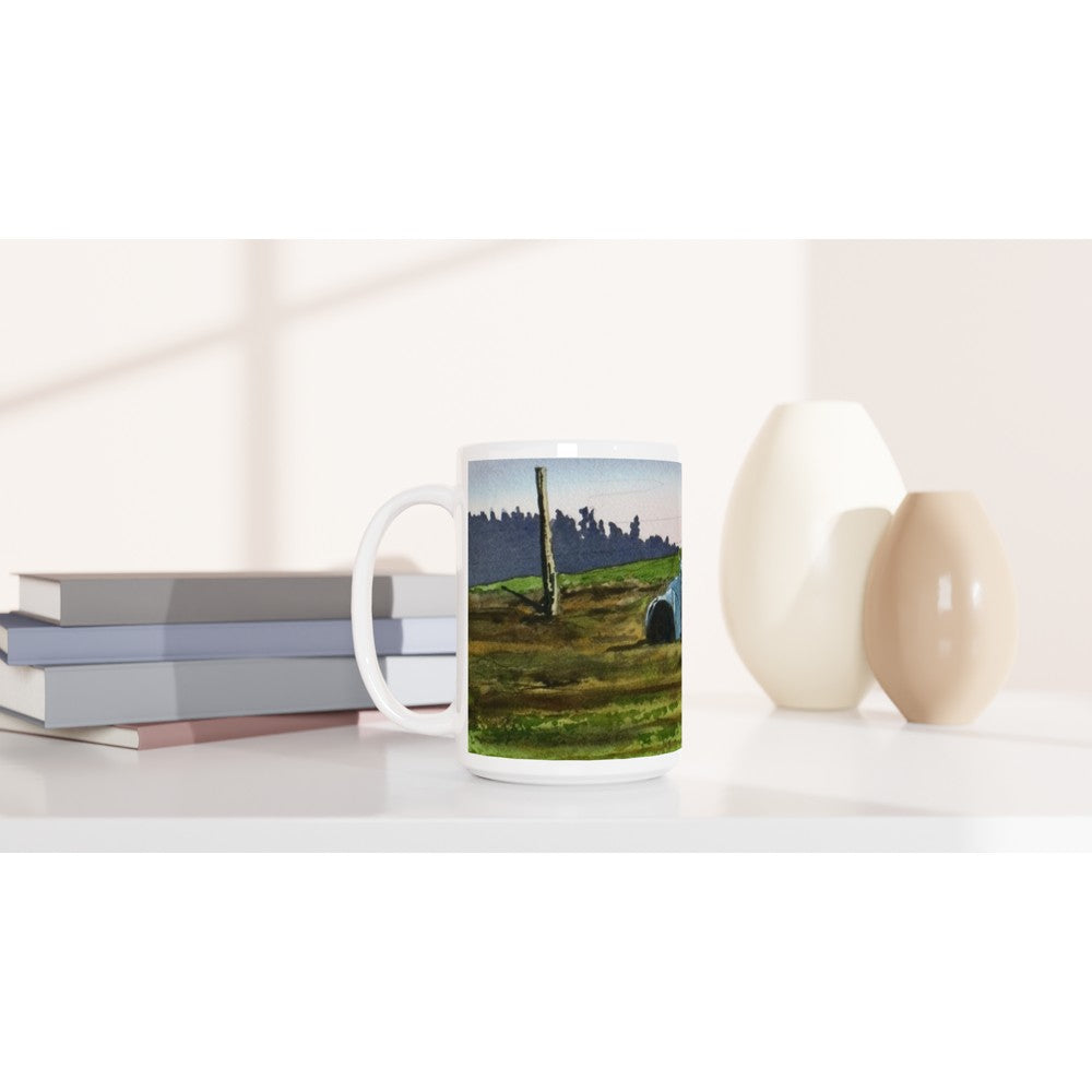 Slug Bug Art Mug, VW bug Mug, VW Coffee Mug, gift mug