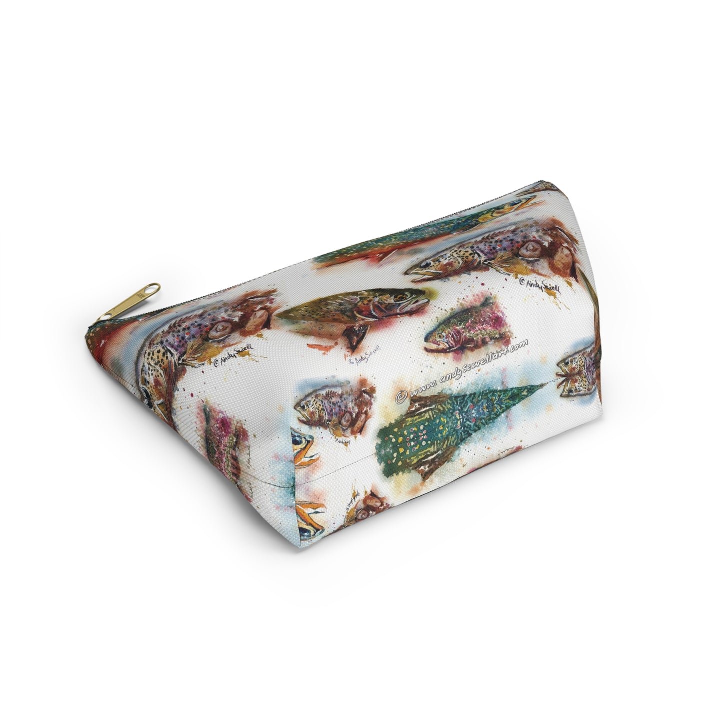 "Splashy Trout Grand Slam" - Fish Tackle Pouch w T-bottom