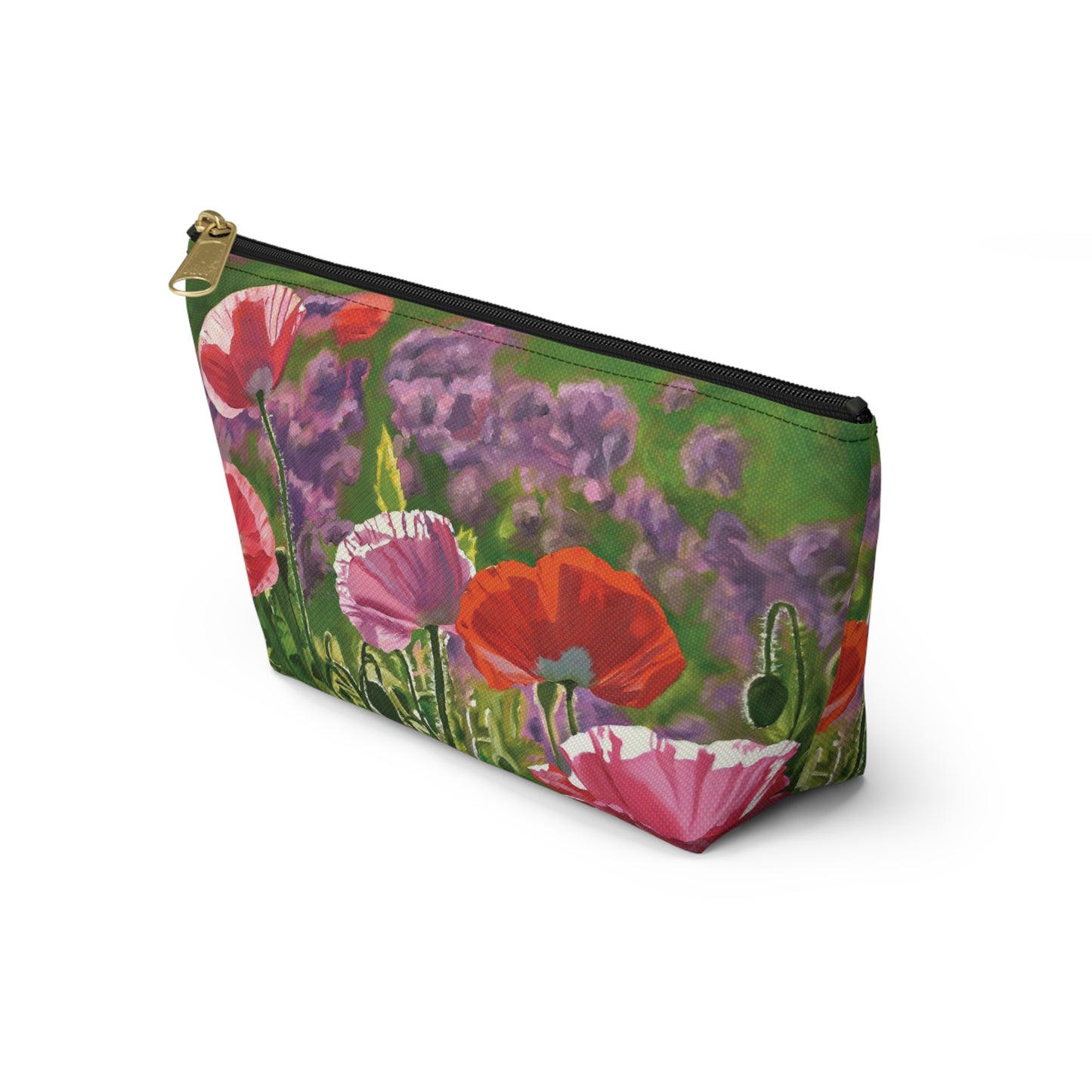 "Poppy Party" Accessory Pouch w T-bottom