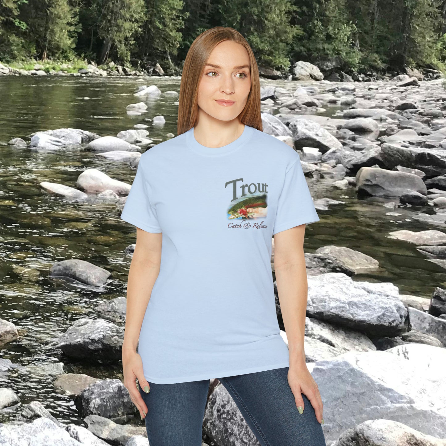 "School Colors" Trout Grand Slam on an Ultra Cotton Tee