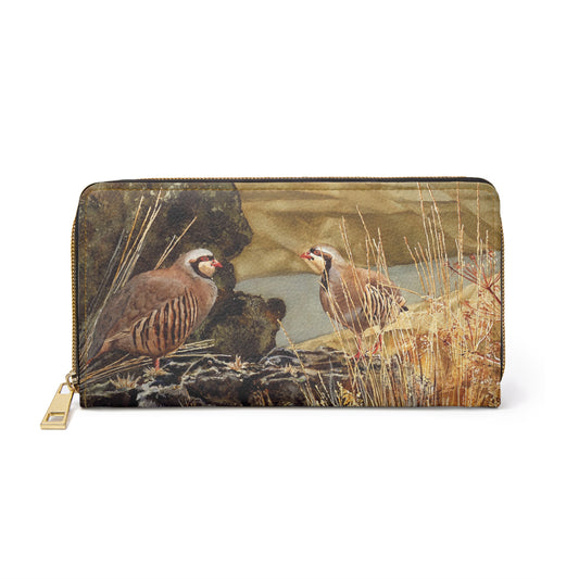 Zipper Wallet - Andy's "Chukars" Painting Series