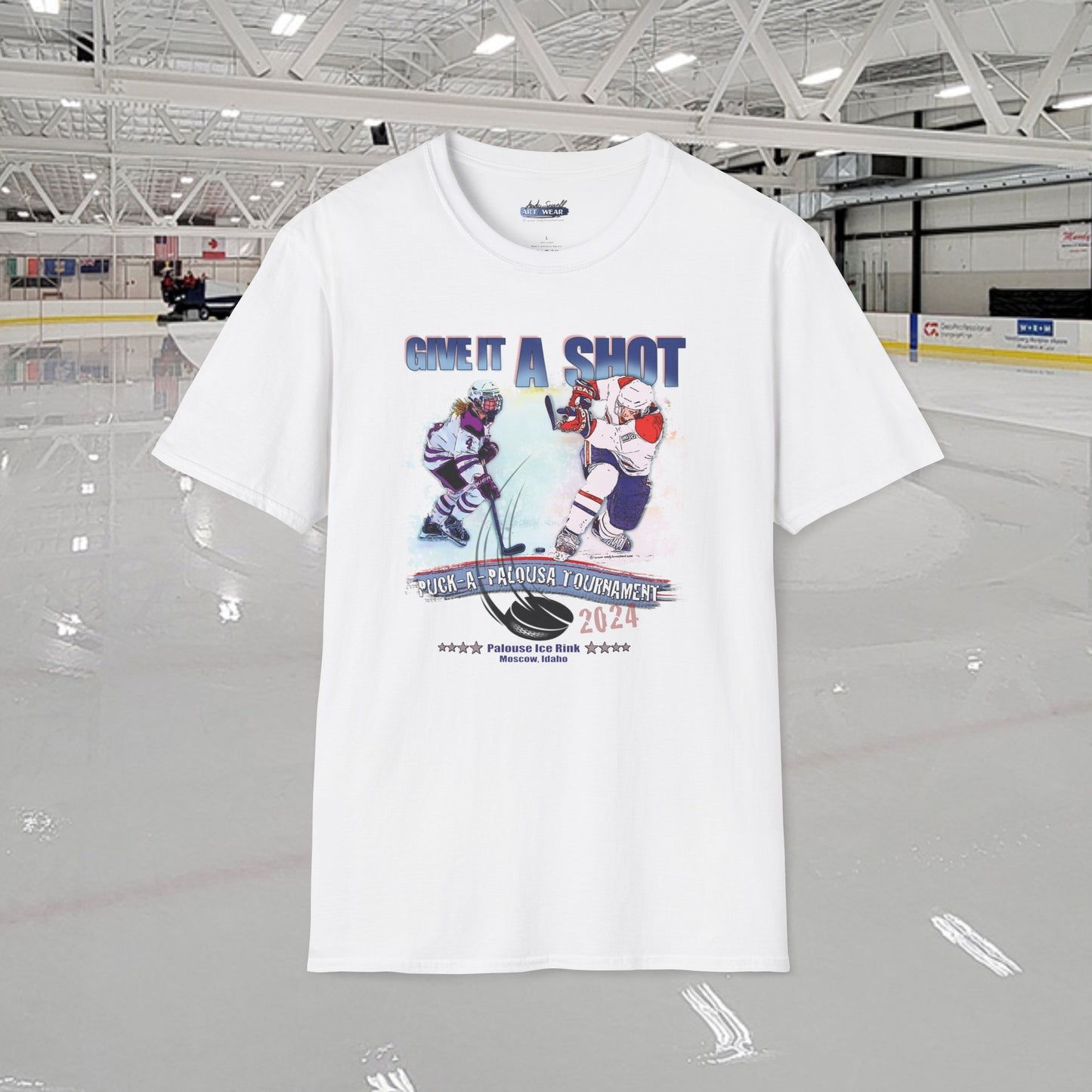 "Puck-a-Palousa 2024" tournament shirts - Unisex Softstyle T-Shirt