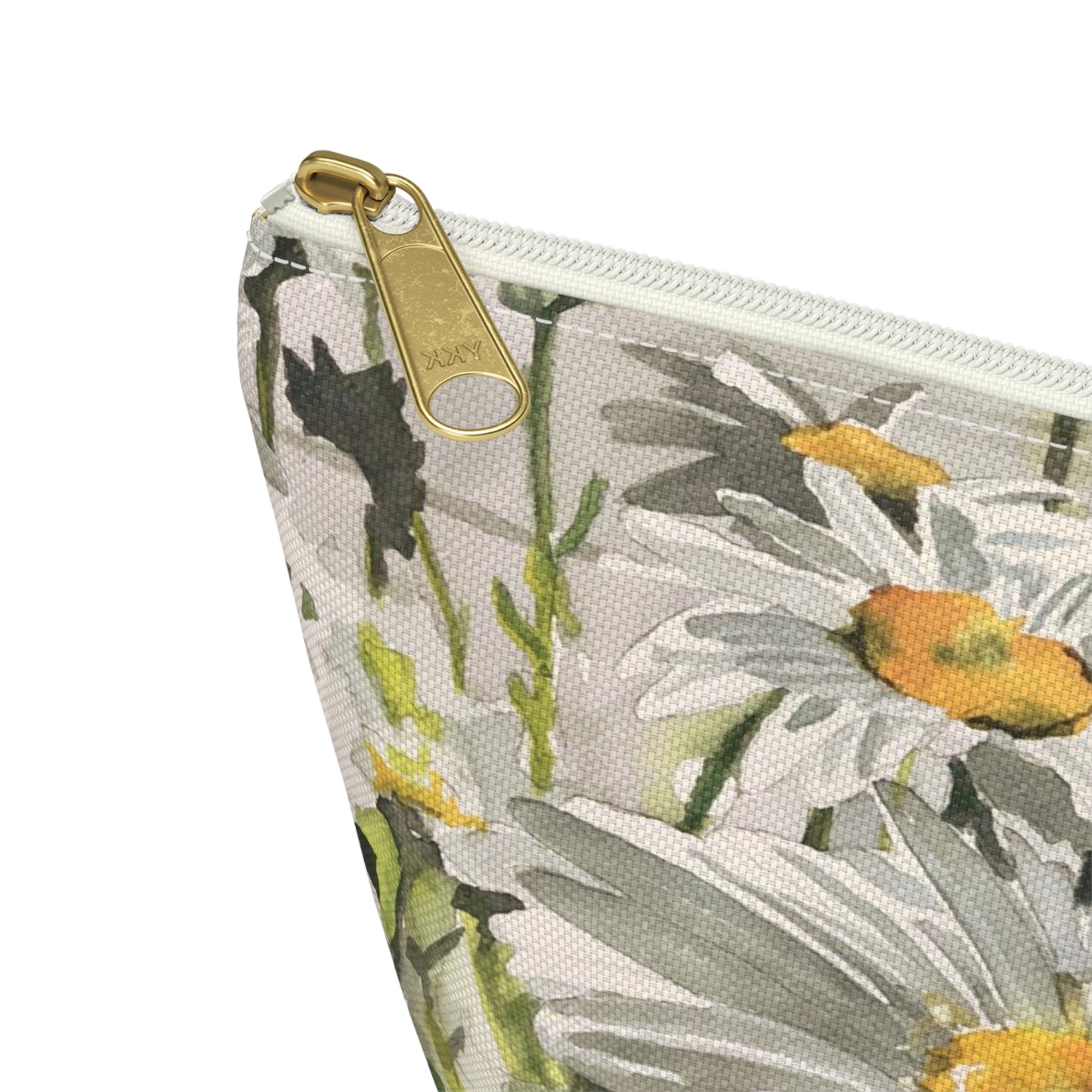 "Daisies" Accessory Pouch w T-bottom