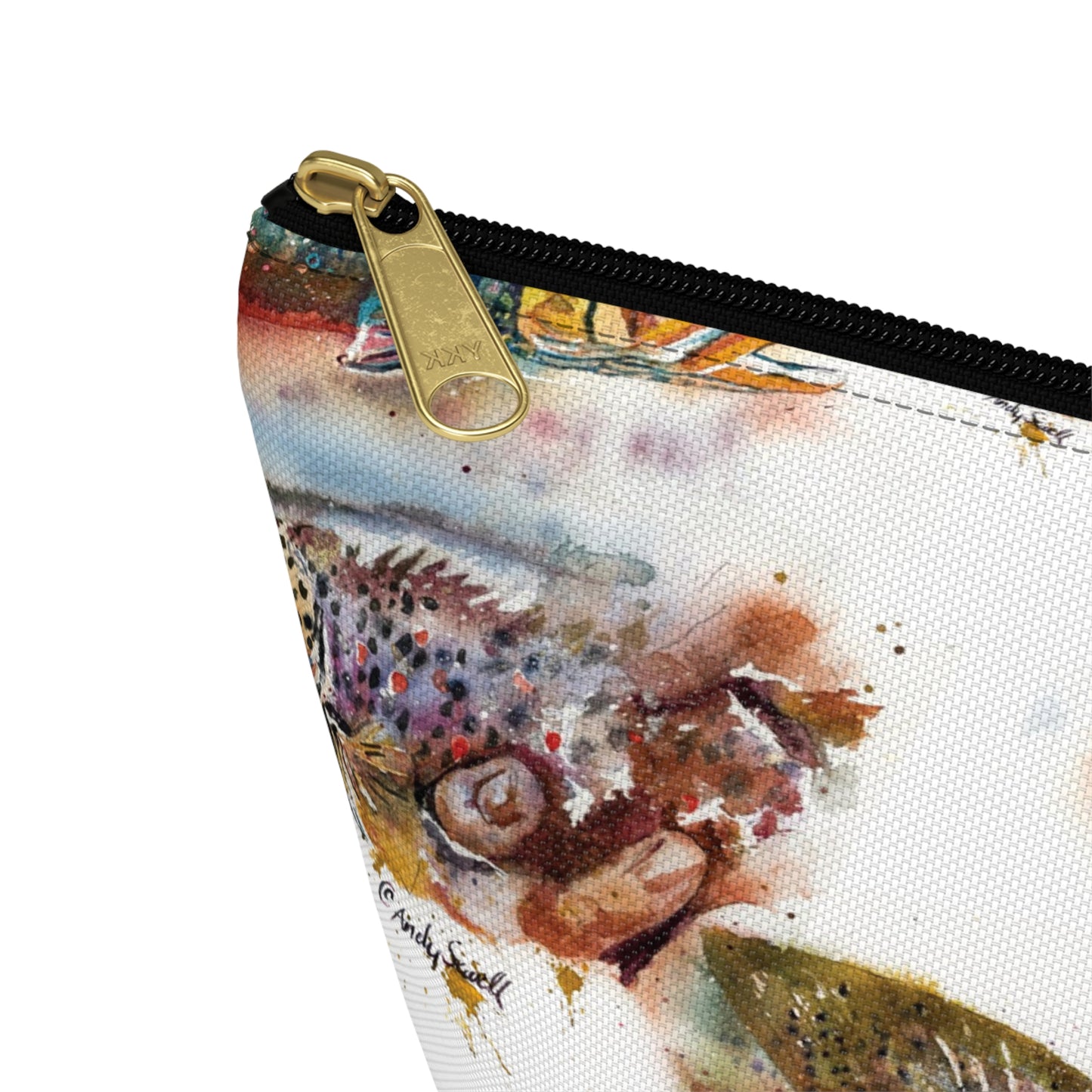 "Splashy Trout Grand Slam" - Fish Tackle Pouch w T-bottom