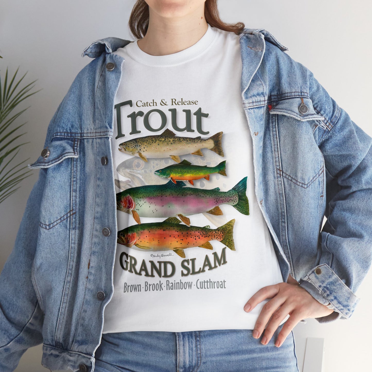 "Trout Grand Slam" Unisex 100% Heavy Cotton Tee