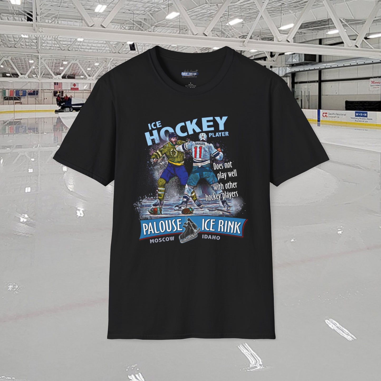 "Hockey Players Playing Well" T-Shirt - 100% ring-spun soft cotton
