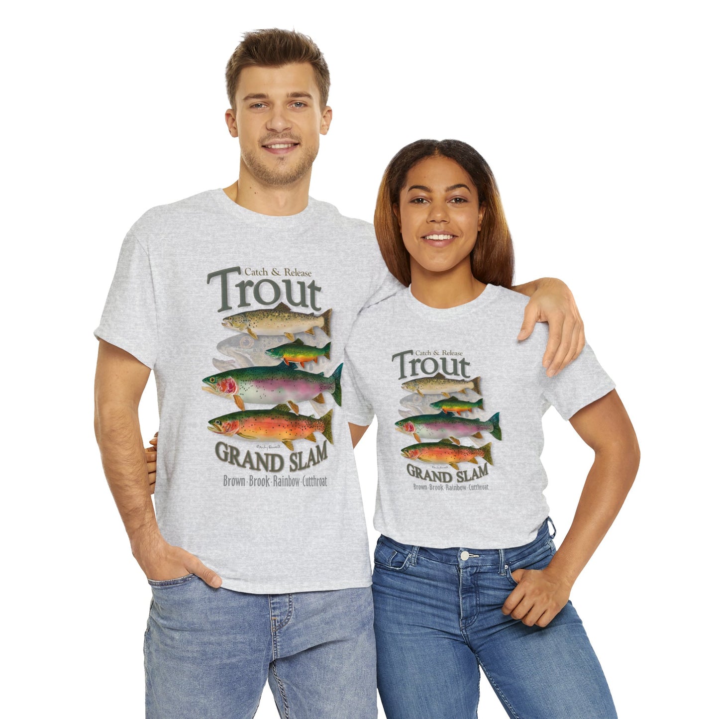 "Trout Grand Slam" Unisex 100% Heavy Cotton Tee