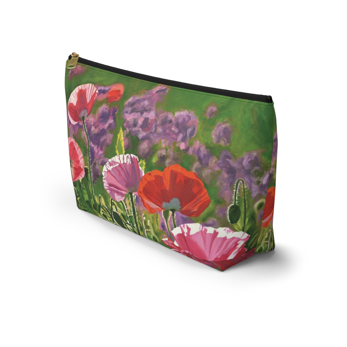 "Poppy Party" Accessory Pouch w T-bottom