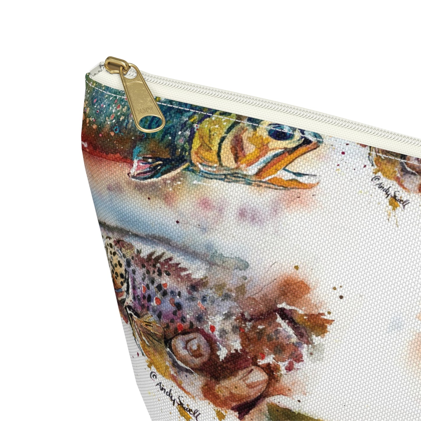 "Splashy Trout Grand Slam" - Fish Tackle Pouch w T-bottom