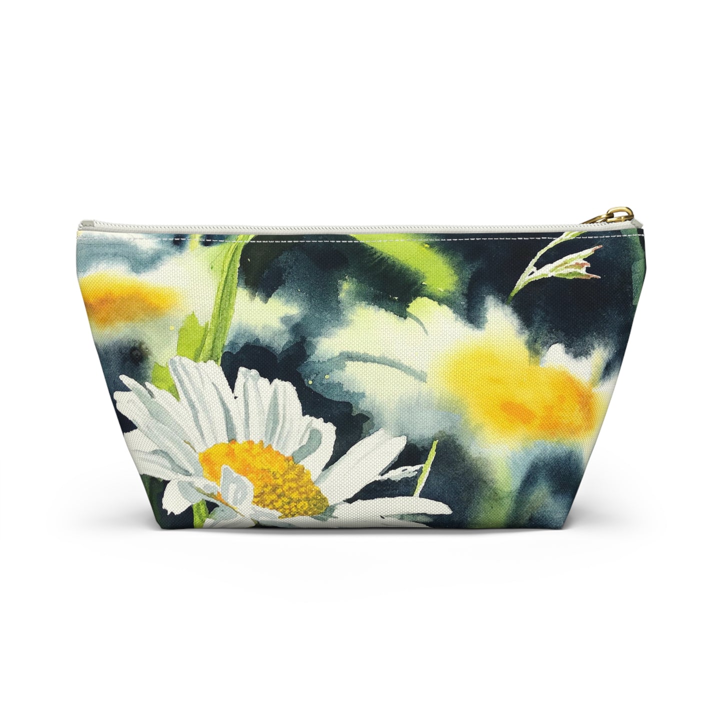 "Daisies" Accessory Pouch w T-bottom