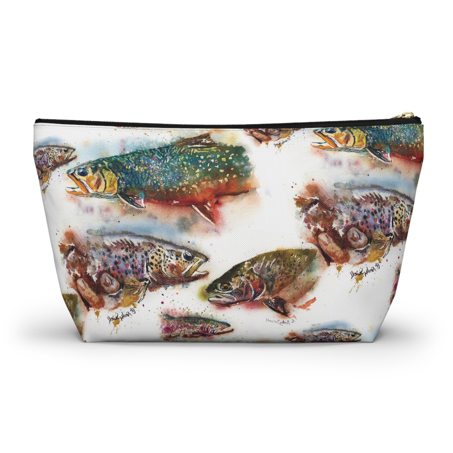 "Splashy Trout Grand Slam" - Fish Tackle Pouch w T-bottom