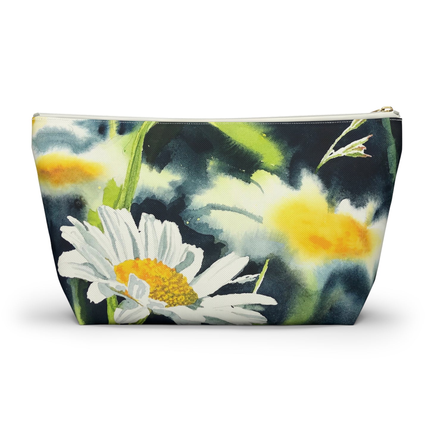 "Daisies" Accessory Pouch w T-bottom