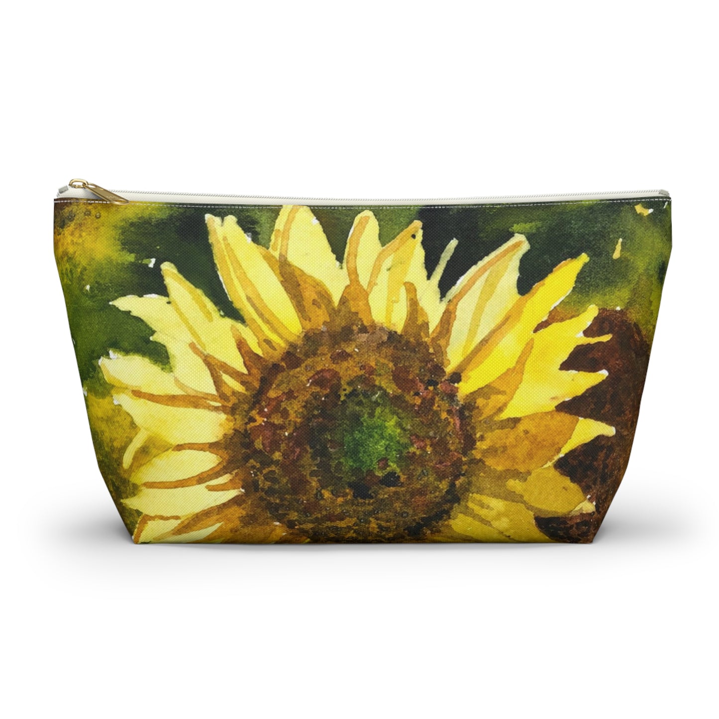 "Sunflowers" Accessory Pouch w T-bottom