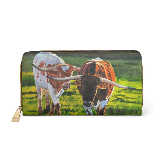 Zipper Wallet - from Andy's "Longhorn" paintings
