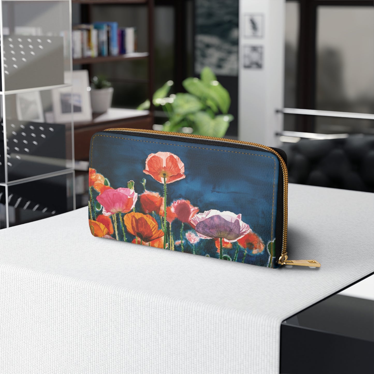 Zipper Wallet - Andy's "Poppy Morning" Painting