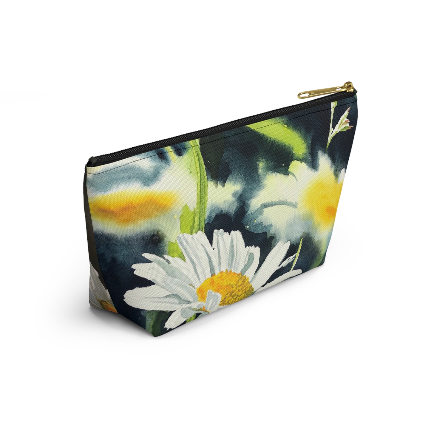 "Daisies" Accessory Pouch w T-bottom