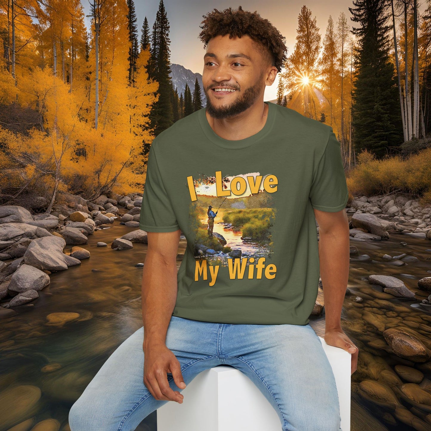 I Love My Wife Fishing With Tee