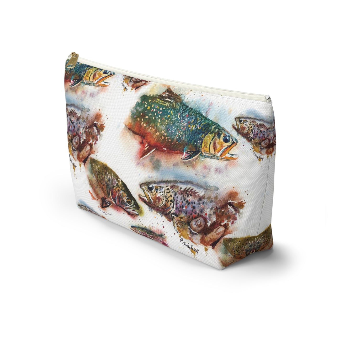 "Splashy Trout Grand Slam" - Fish Tackle Pouch w T-bottom
