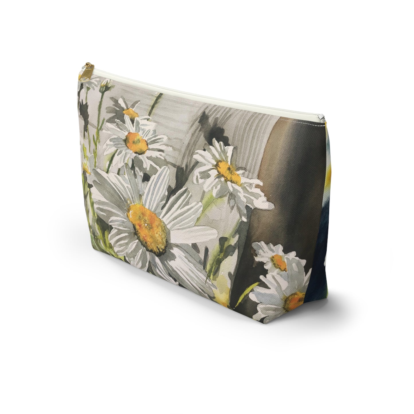"Daisies" Accessory Pouch w T-bottom