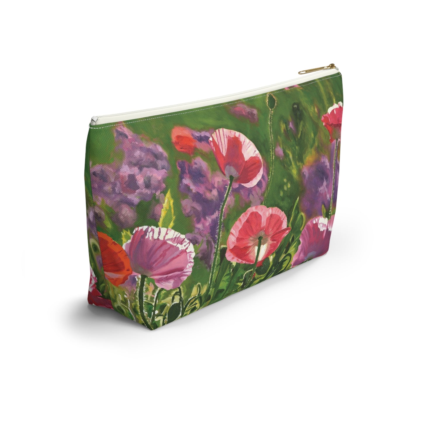"Poppy Party" Accessory Pouch w T-bottom