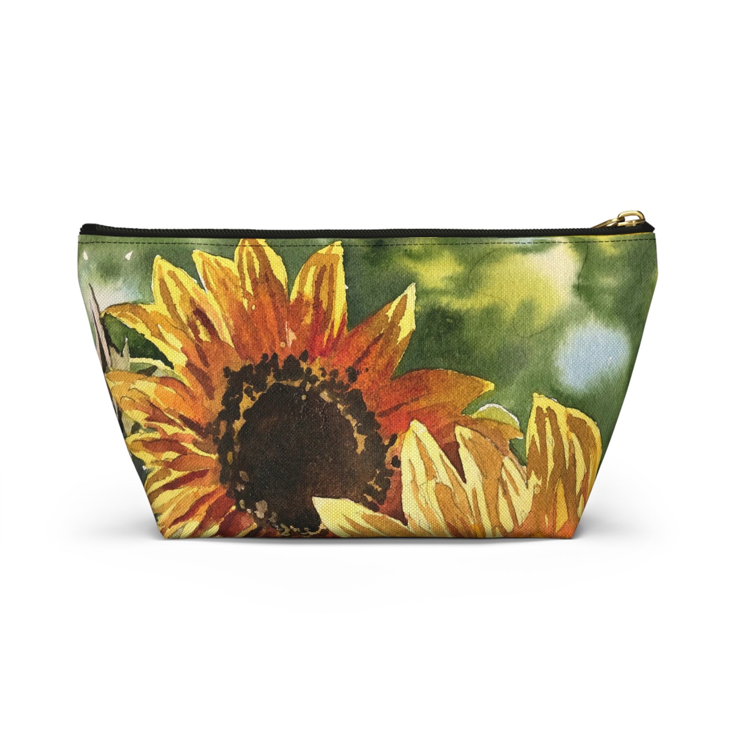 "Sunflowers" Accessory Pouch w T-bottom