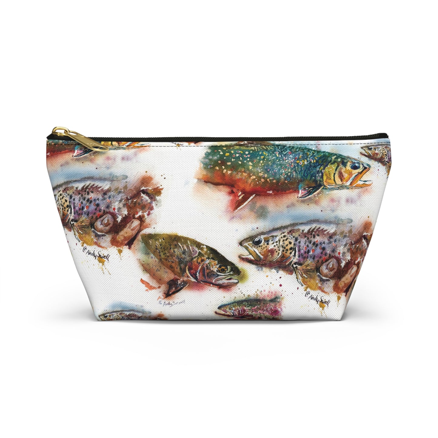 "Splashy Trout Grand Slam" - Fish Tackle Pouch w T-bottom
