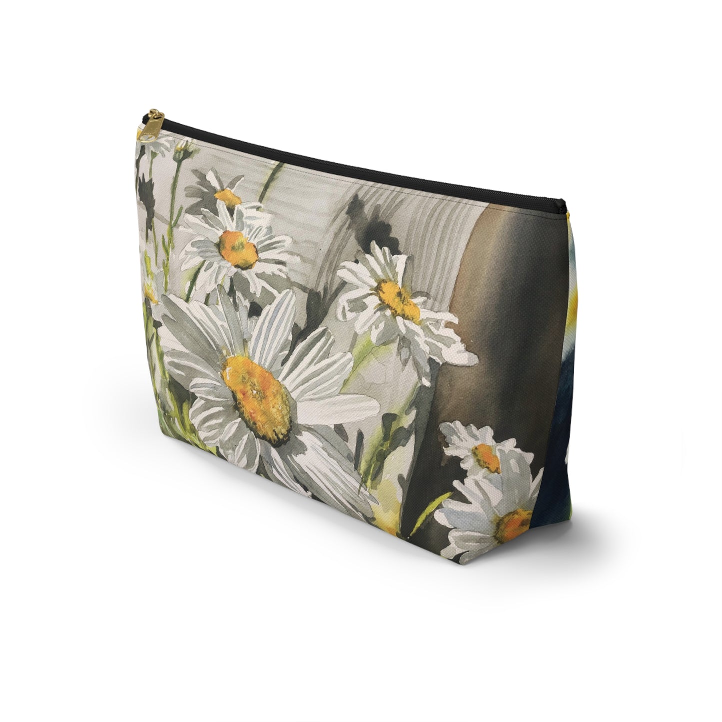 "Daisies" Accessory Pouch w T-bottom