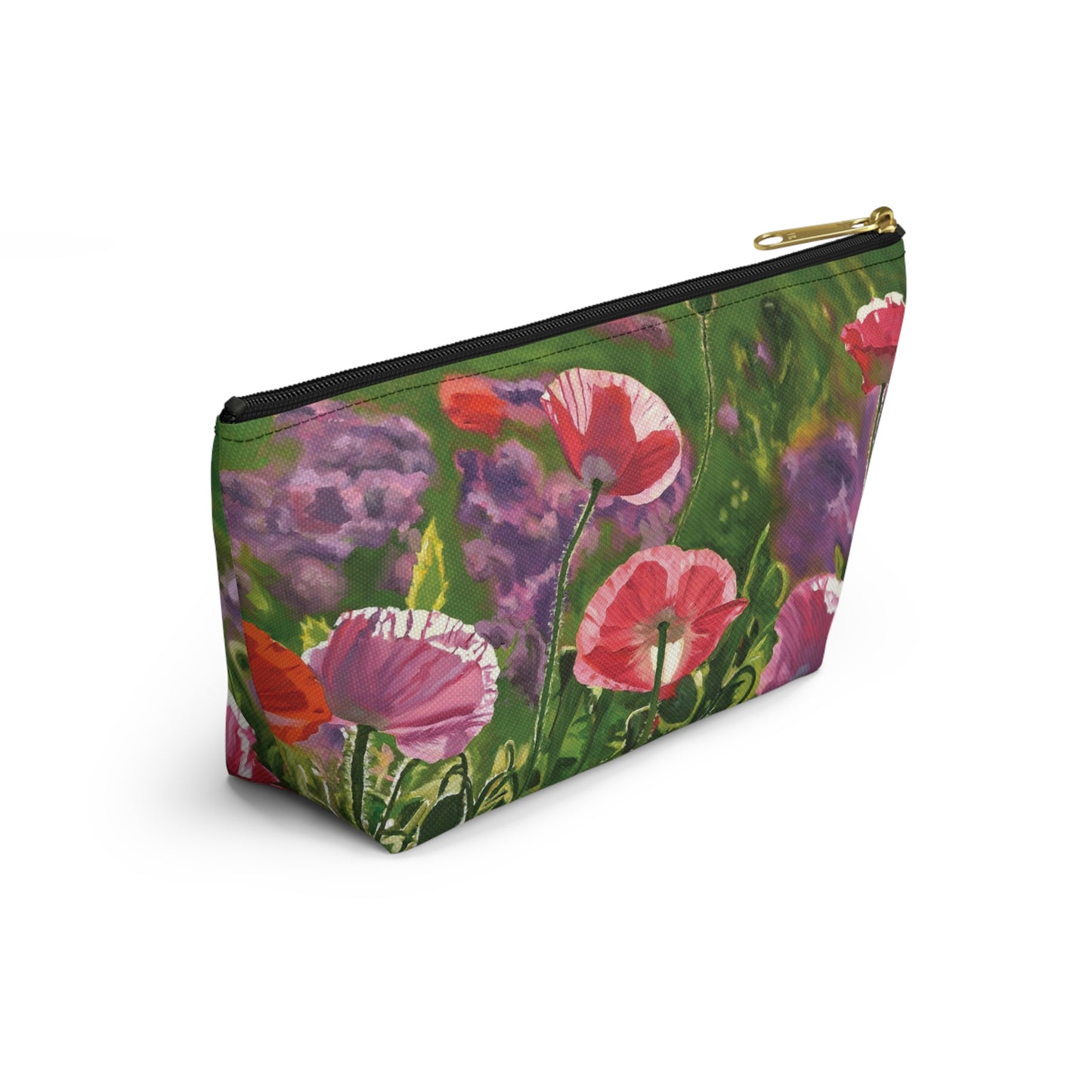"Poppy Party" Accessory Pouch w T-bottom