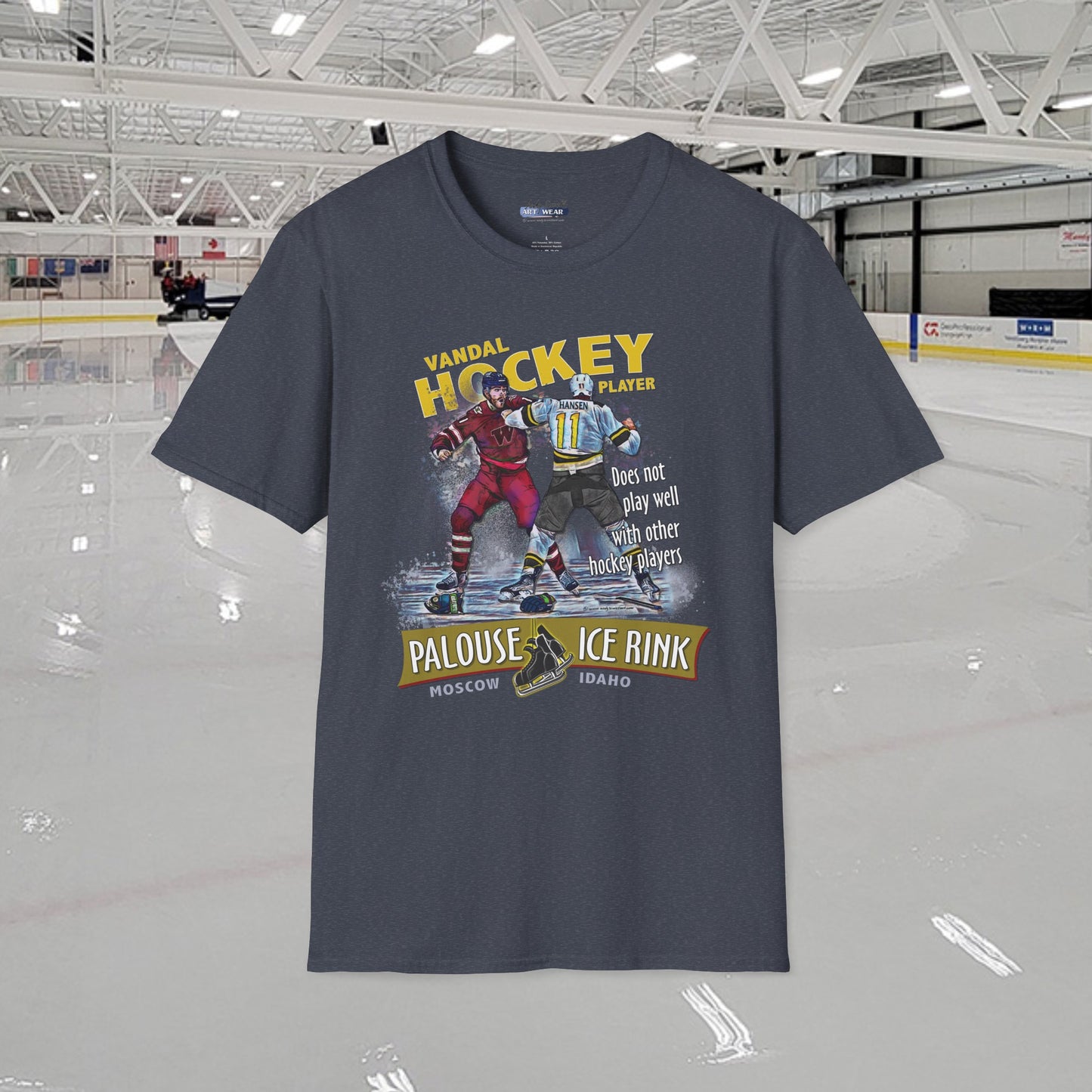 "Idaho Hockey Player" - Unisex Softstyle T-Shirt
