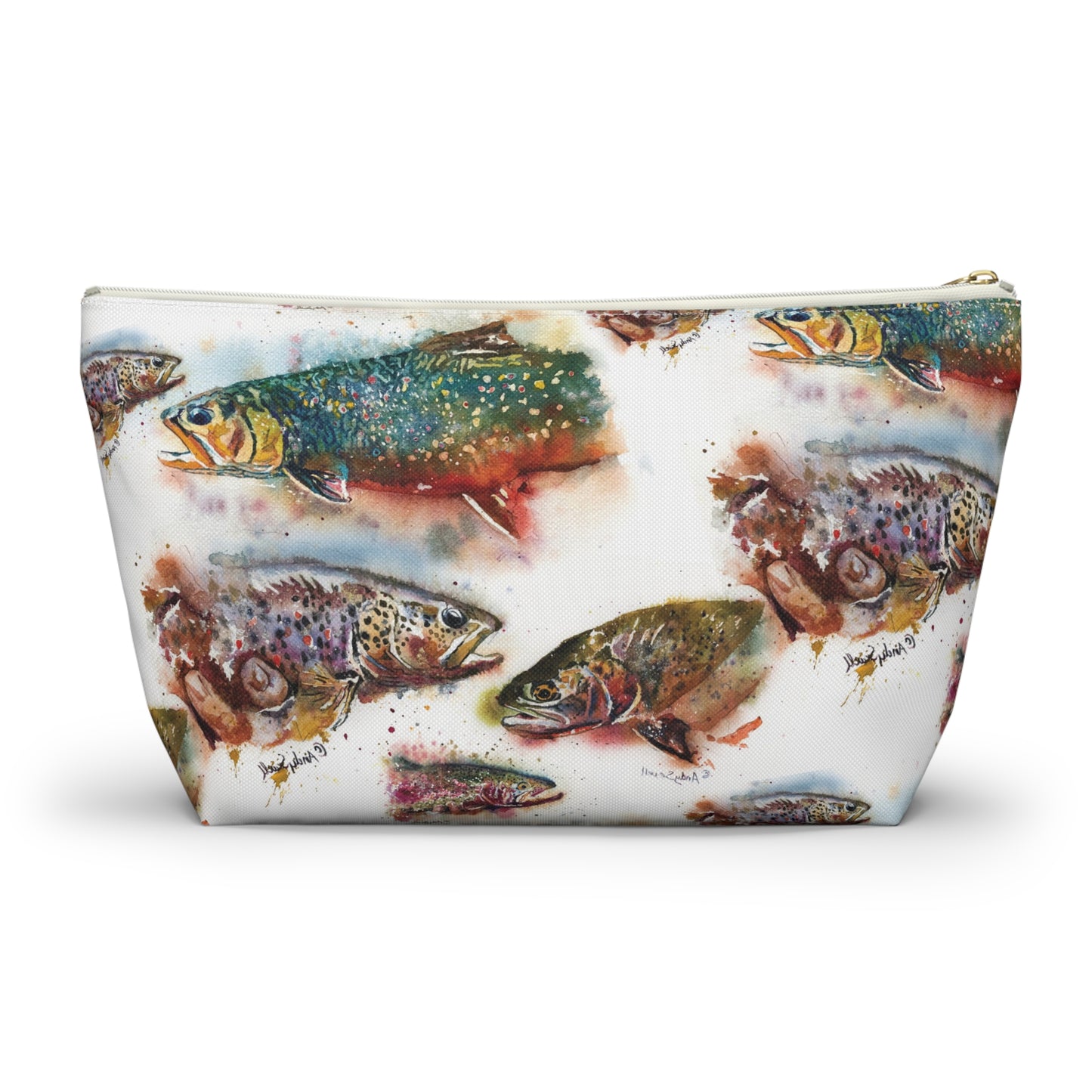 "Splashy Trout Grand Slam" - Fish Tackle Pouch w T-bottom
