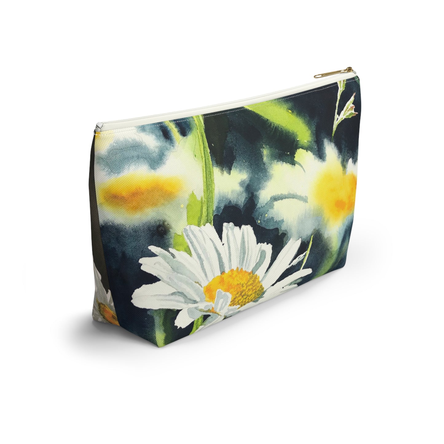 "Daisies" Accessory Pouch w T-bottom