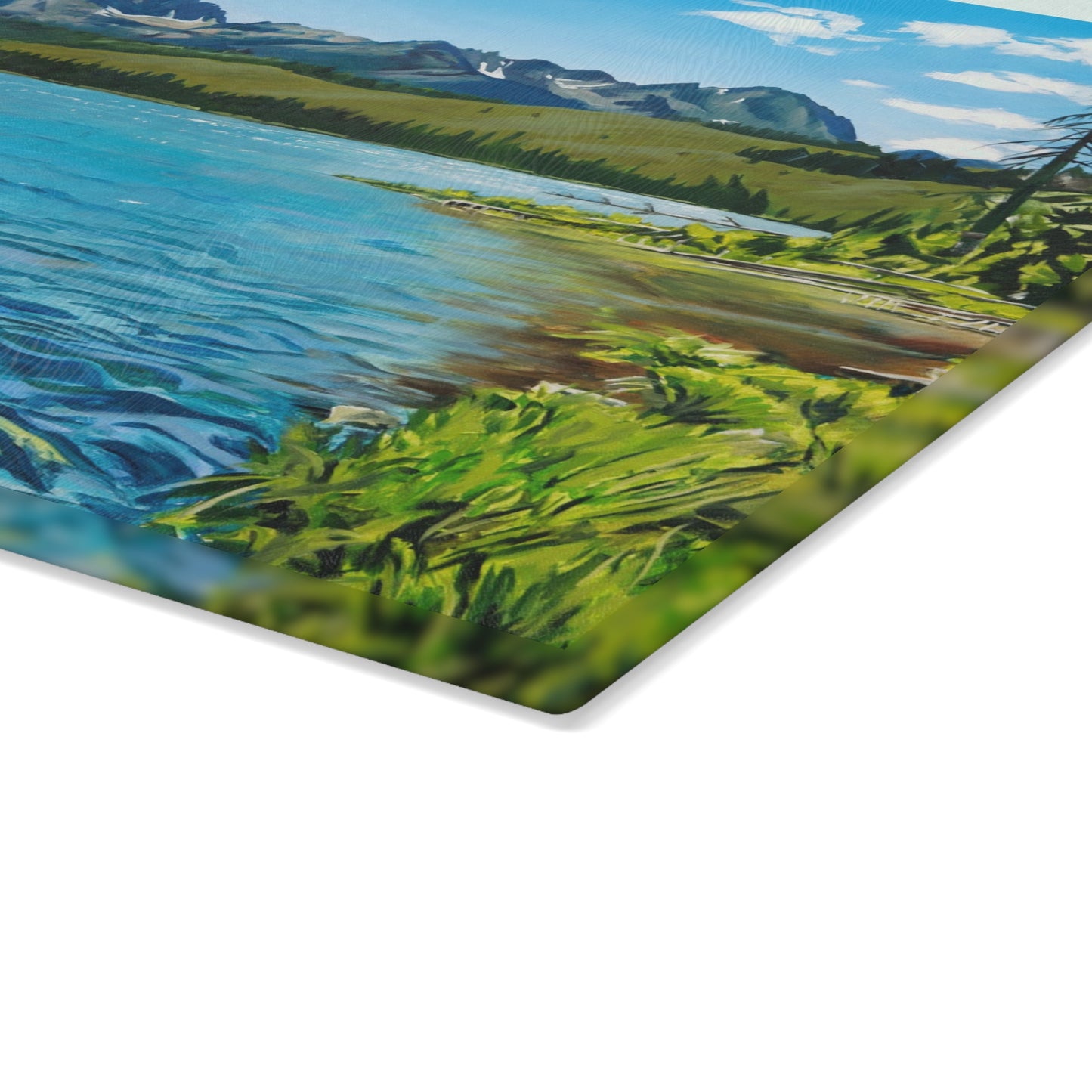 "Redfish Summer Clear" Glass Cutting Board