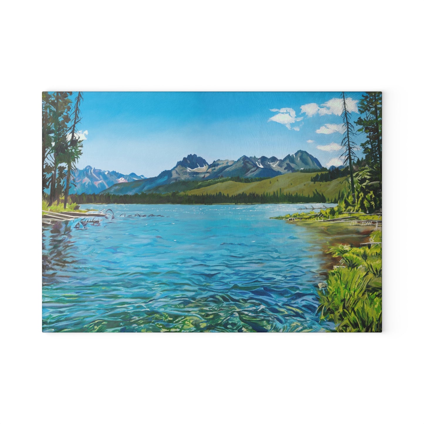 "Redfish Summer Clear" Glass Cutting Board
