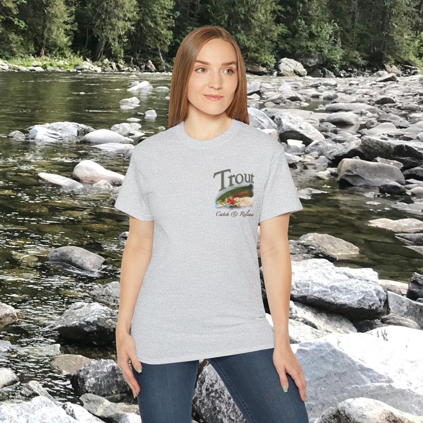 "School Colors" Trout Grand Slam on an Ultra Cotton Tee