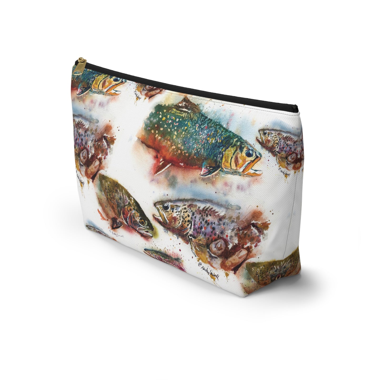 "Splashy Trout Grand Slam" - Fish Tackle Pouch w T-bottom