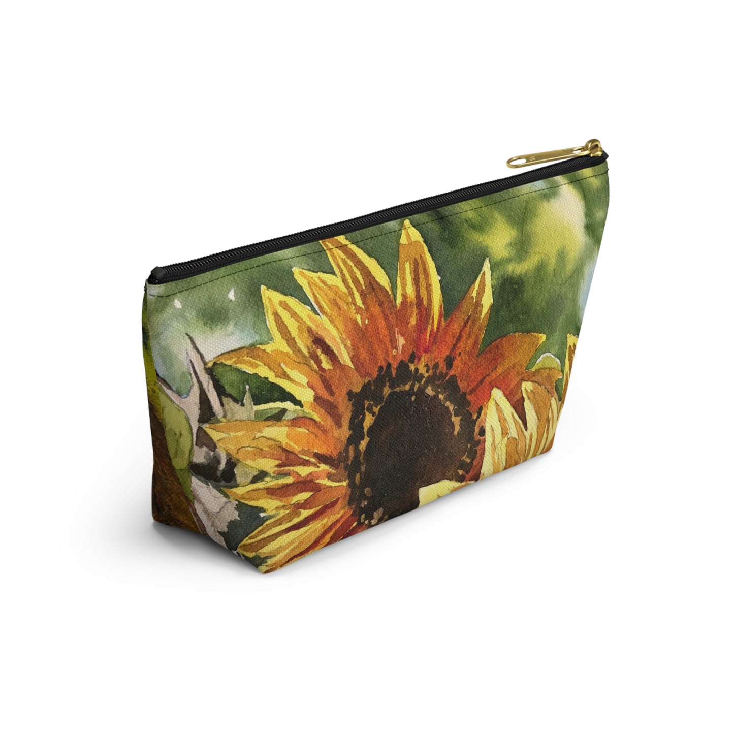 "Sunflowers" Accessory Pouch w T-bottom