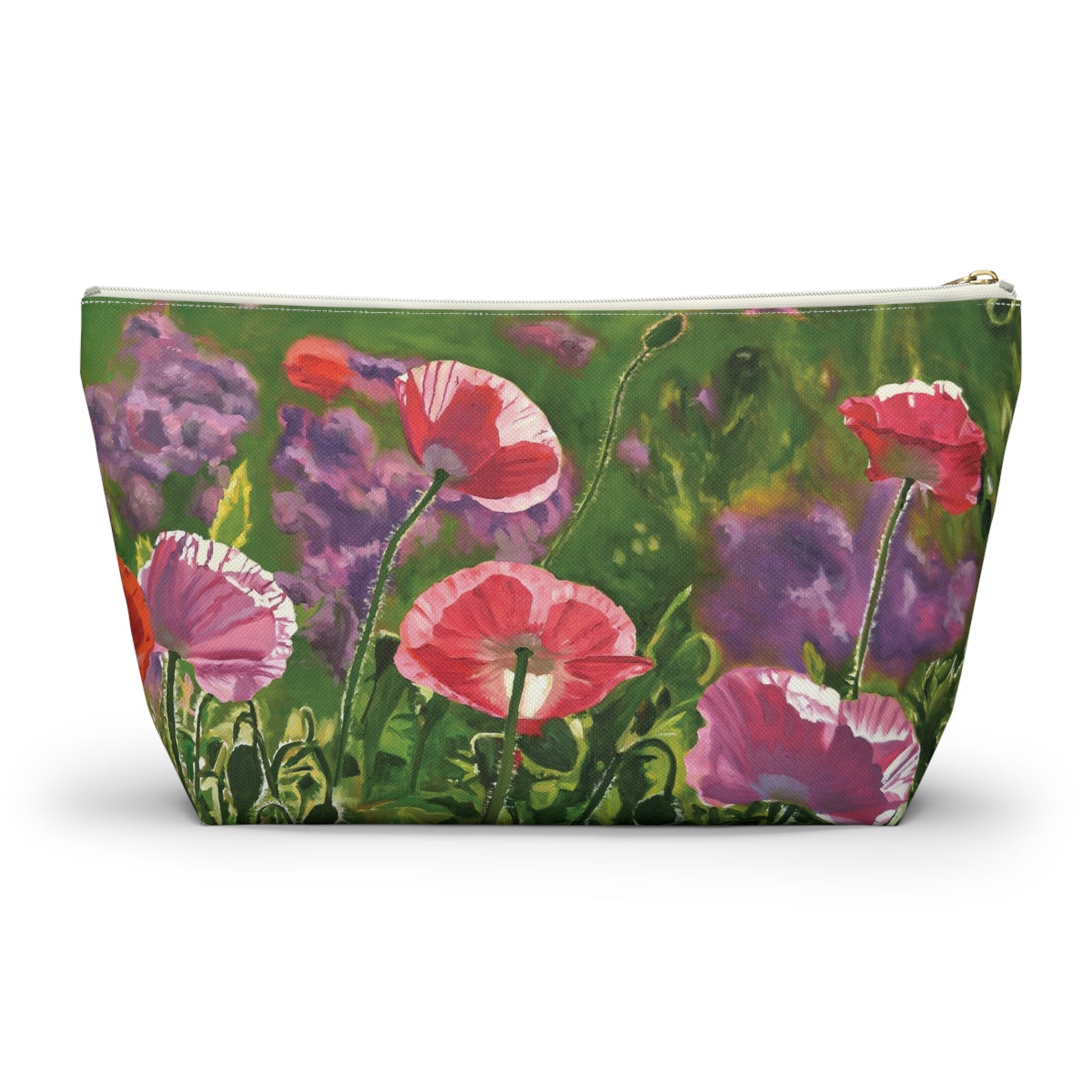 "Poppy Party" Accessory Pouch w T-bottom