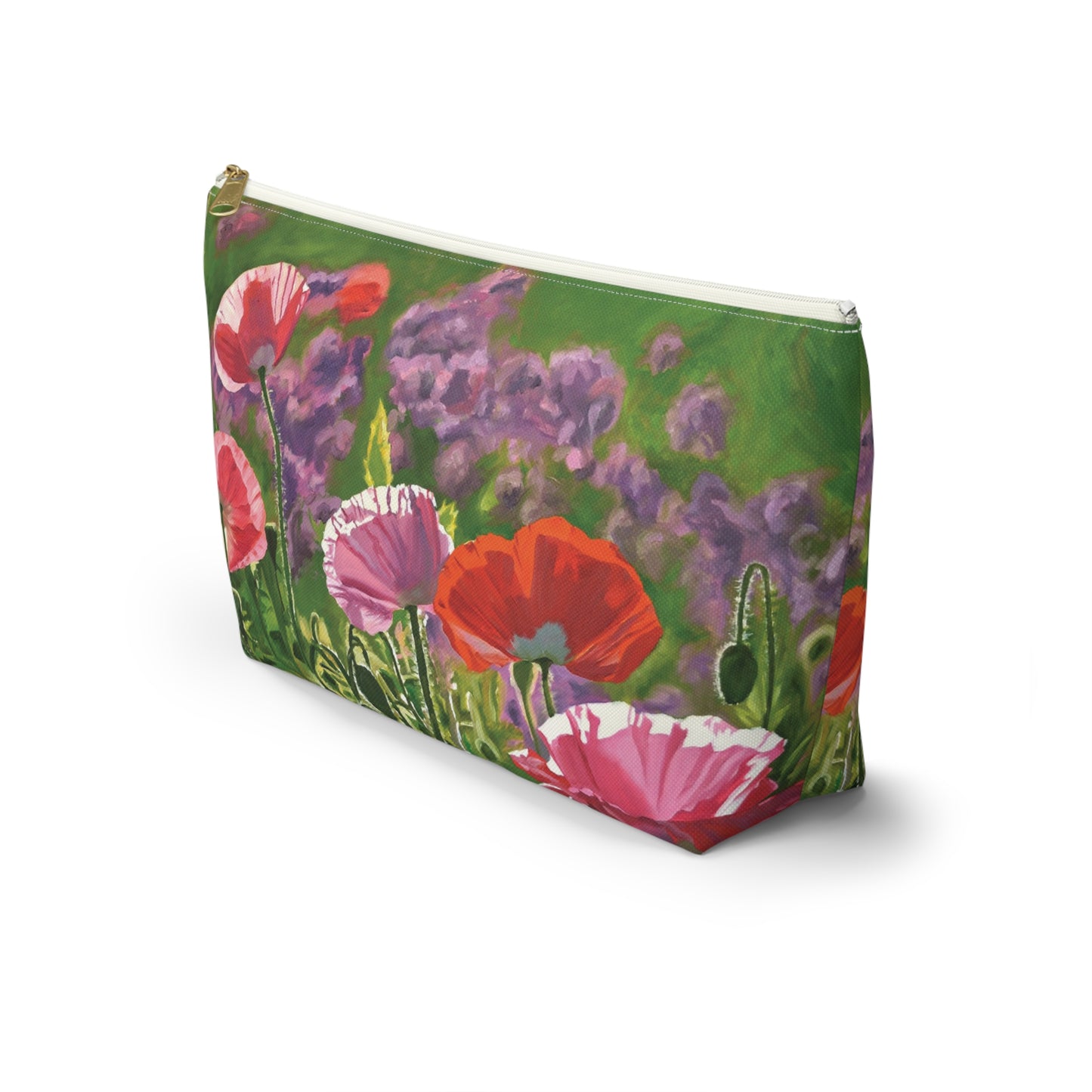 "Poppy Party" Accessory Pouch w T-bottom