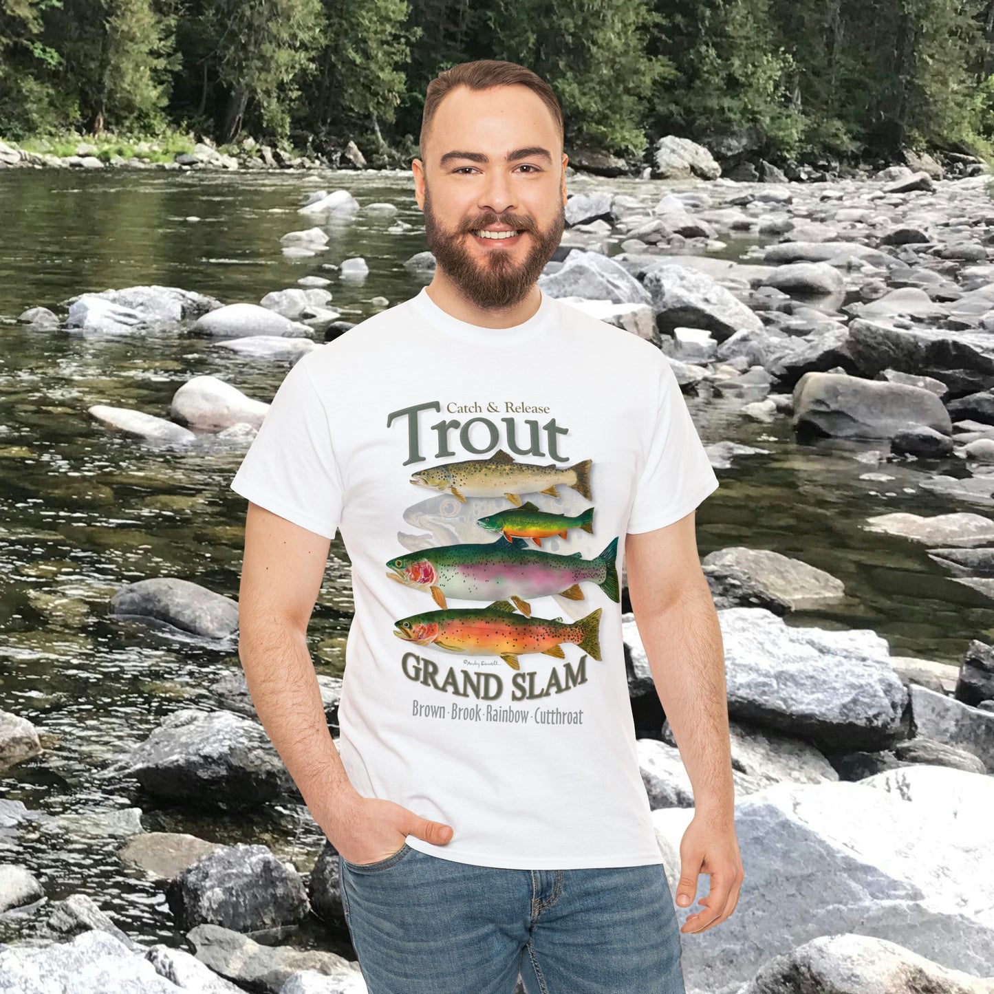 "Trout Grand Slam" Unisex 100% Heavy Cotton Tee