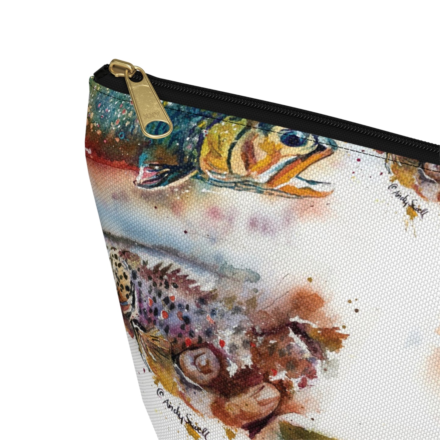 "Splashy Trout Grand Slam" - Fish Tackle Pouch w T-bottom