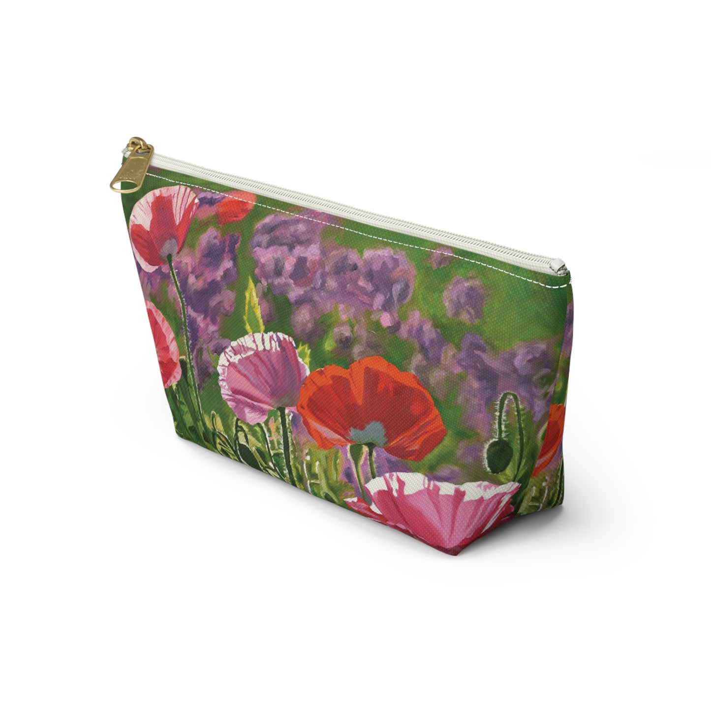"Poppy Party" Accessory Pouch w T-bottom