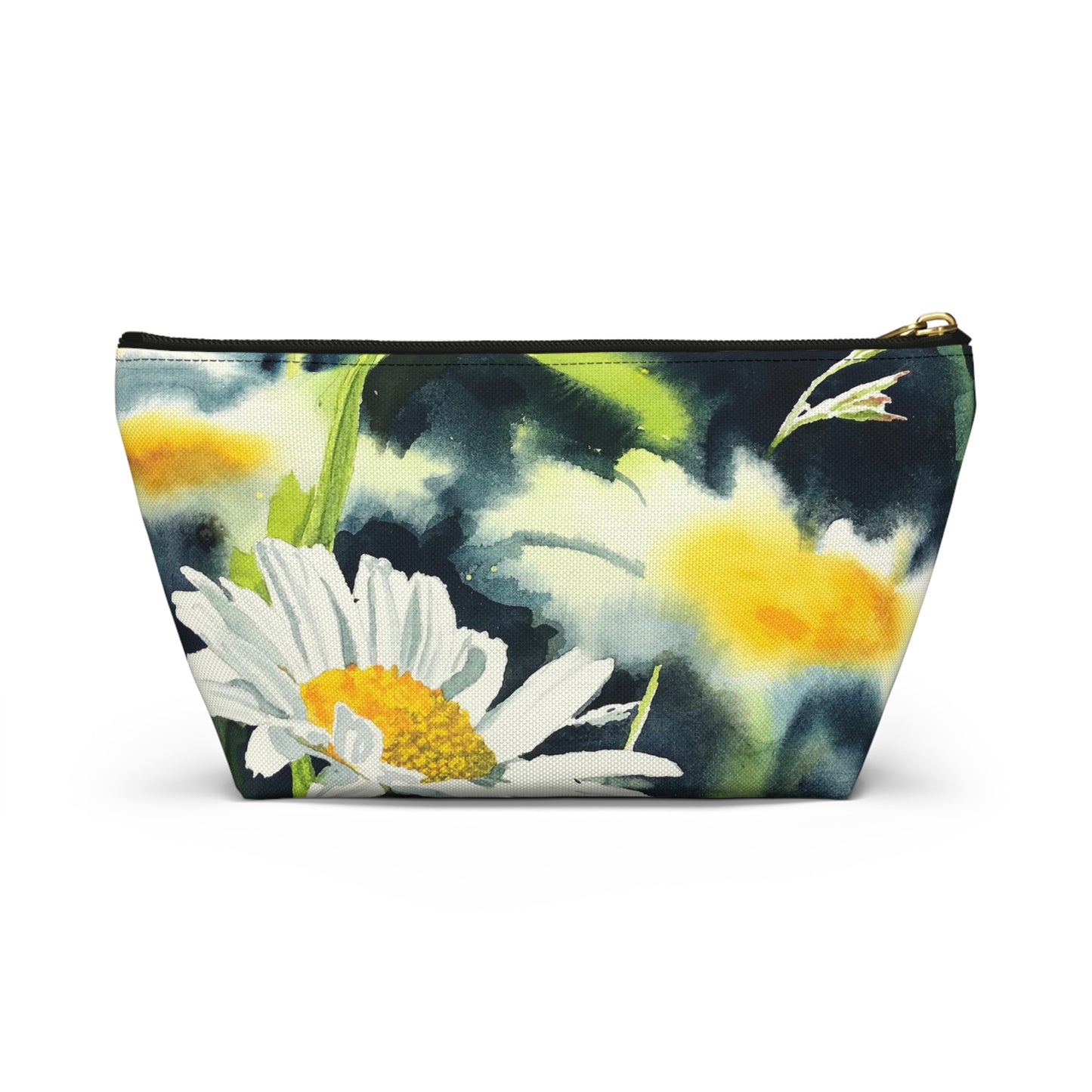 "Daisies" Accessory Pouch w T-bottom