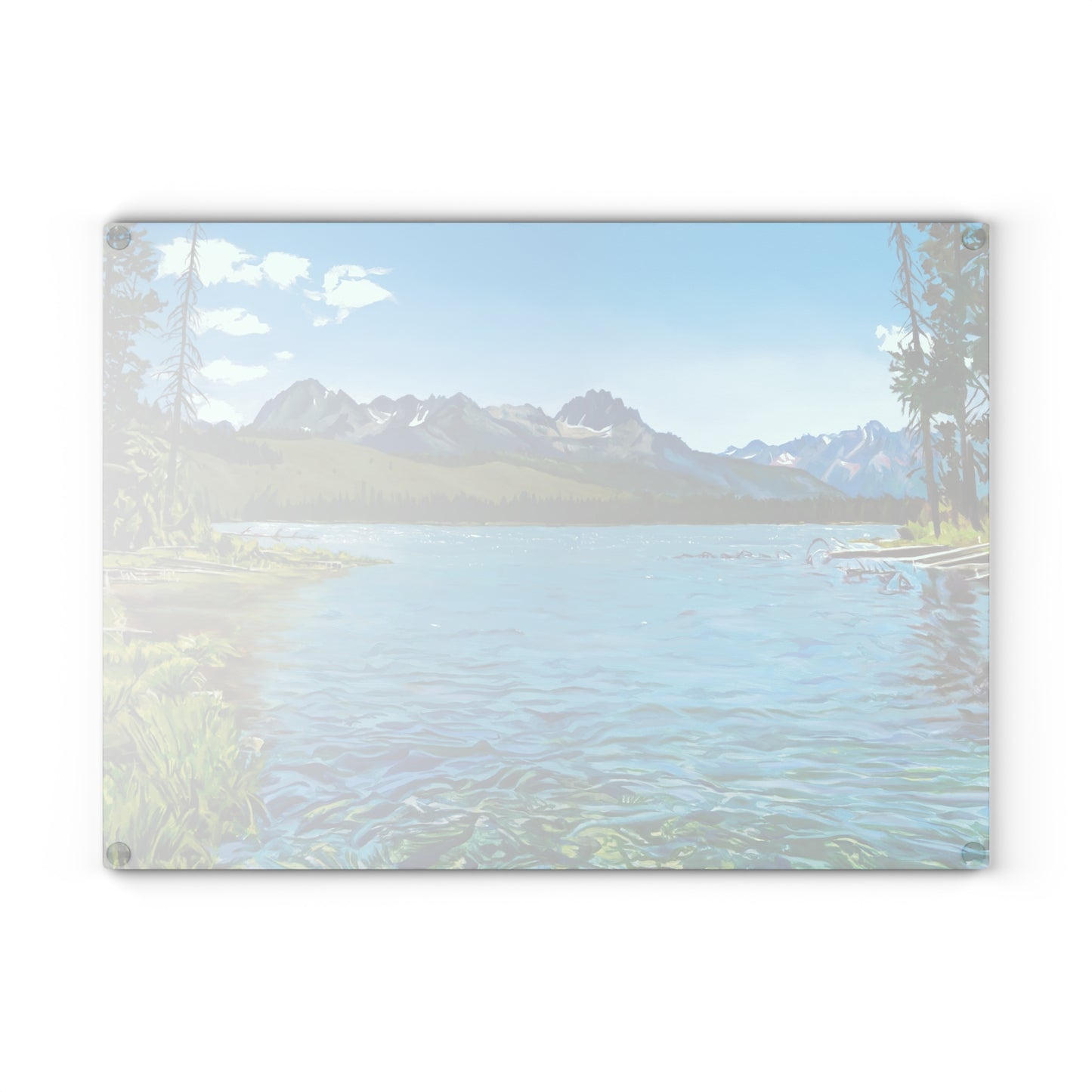 "Redfish Summer Clear" Glass Cutting Board