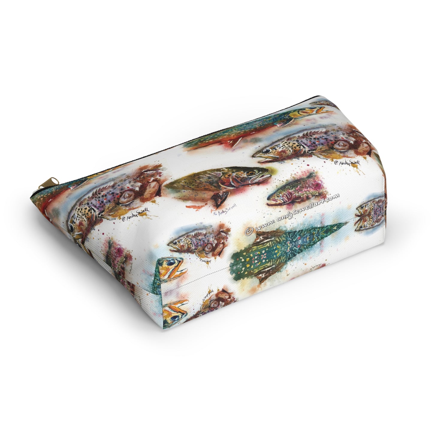 "Splashy Trout Grand Slam" - Fish Tackle Pouch w T-bottom