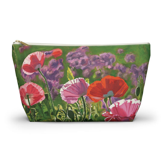 "Poppy Party" Accessory Pouch w T-bottom