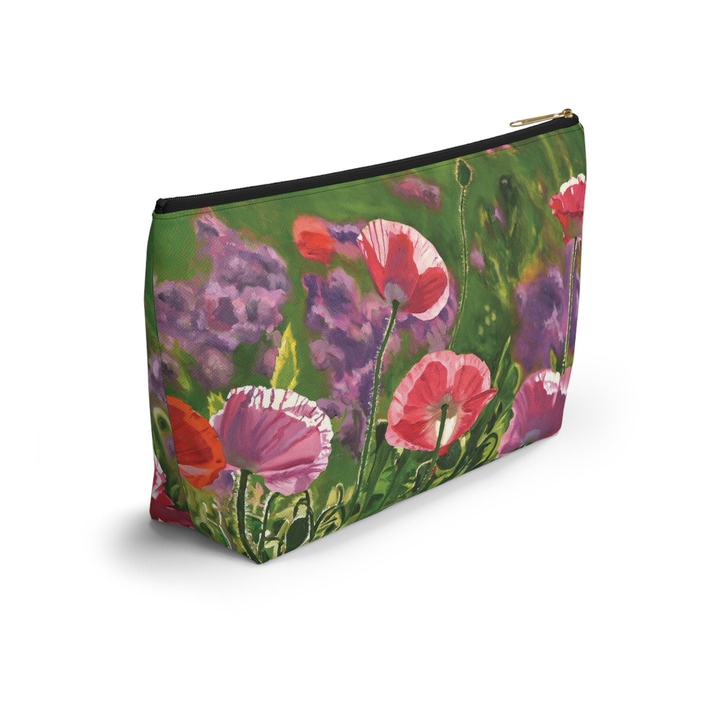 "Poppy Party" Accessory Pouch w T-bottom