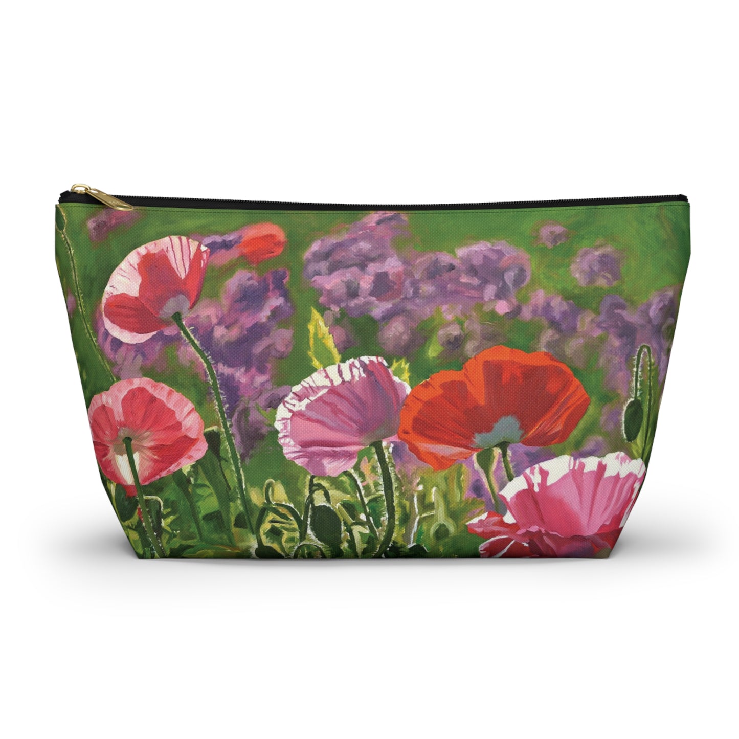 "Poppy Party" Accessory Pouch w T-bottom