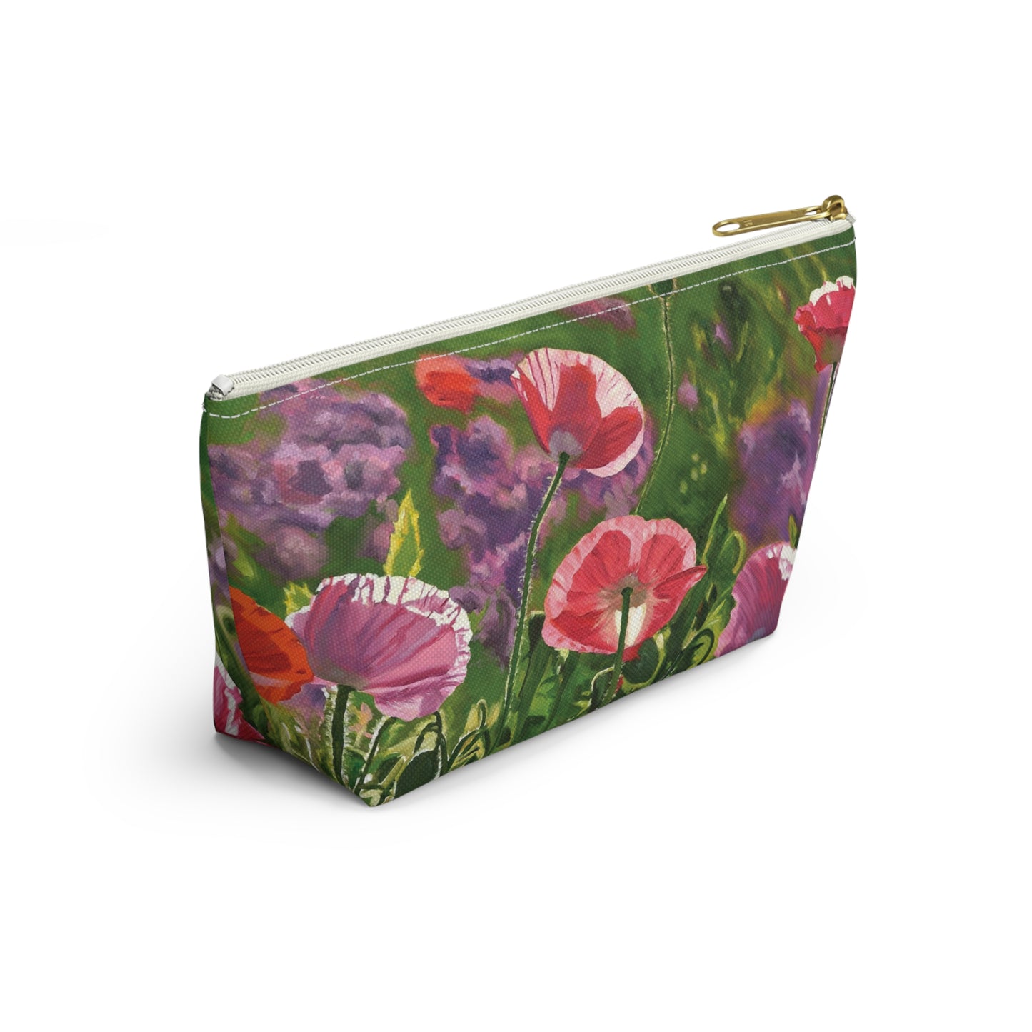 "Poppy Party" Accessory Pouch w T-bottom